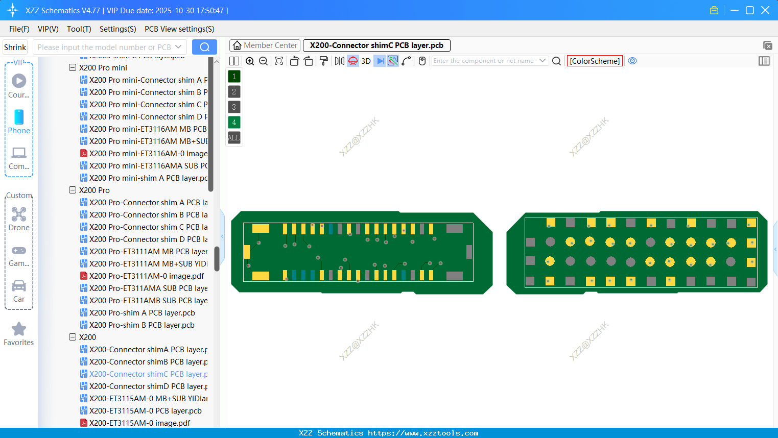 VIVO X200-Connector ShimC PCB Layer